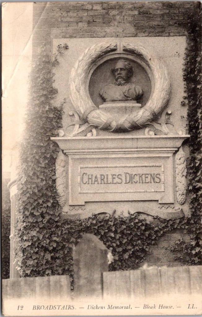 CHARLES DICKENS MEMORIAL: BROADSTAIRS BLEAK HOUSE  POSTCARD 1908 REF MCTBK 131
