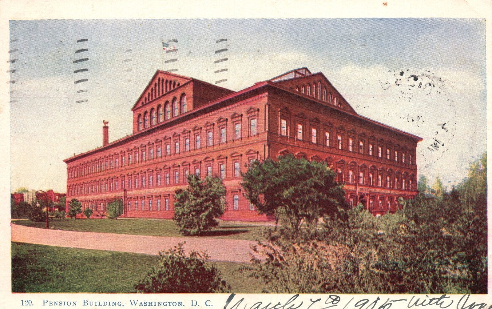 Vintage Postcard 1905 Pension Building Historic Landmark Washington D.C. Foster