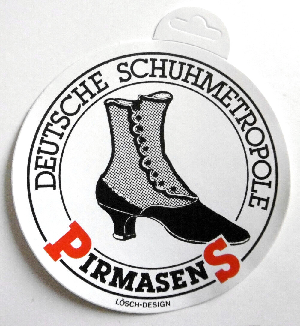 Souvenir-Aufkleber Pirmasens German Schuhmetropole Rhineland-Palatinate 80er