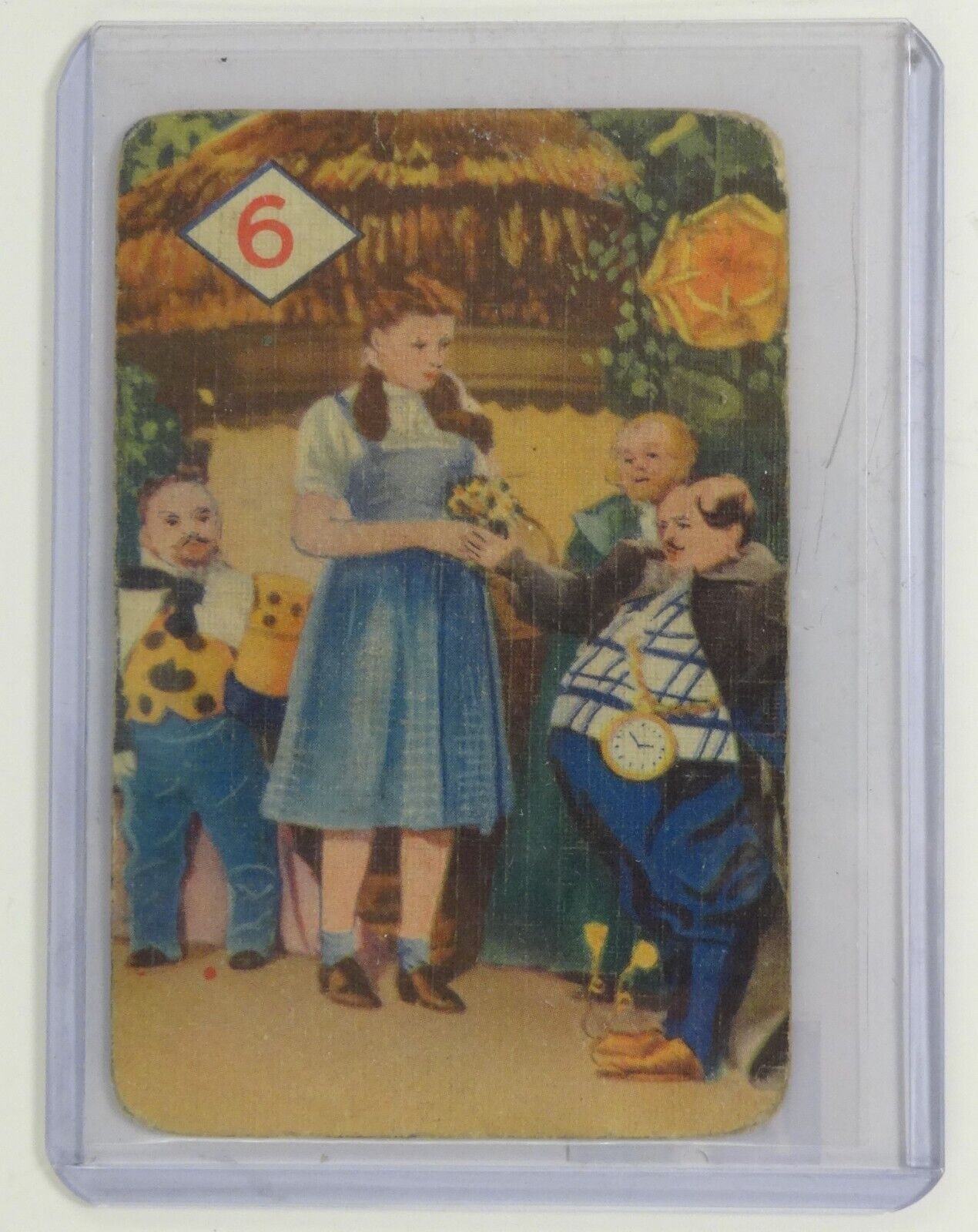 WIZARD OF OZ VINTAGE 1940 CASTELL CARD #6 DOROTHY & MUNCHKINS
