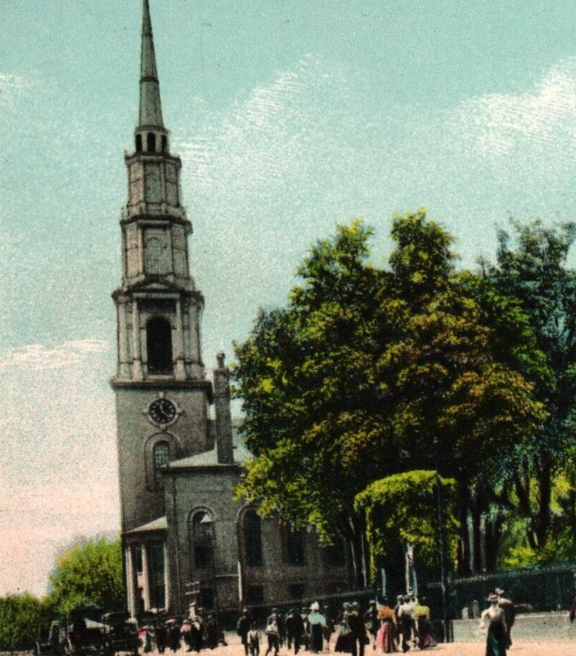 Park Street Church & Burying Ground Boston Massachusetts C1901 Vintage Postcard