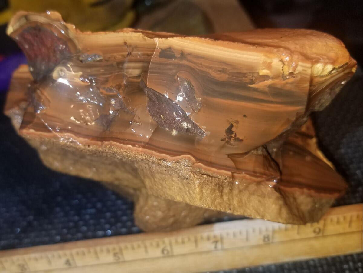 GEM: Extra Thick Bat Cave Rim Jasper Layer (3+ lbs) Oregon Very Little Host Rock