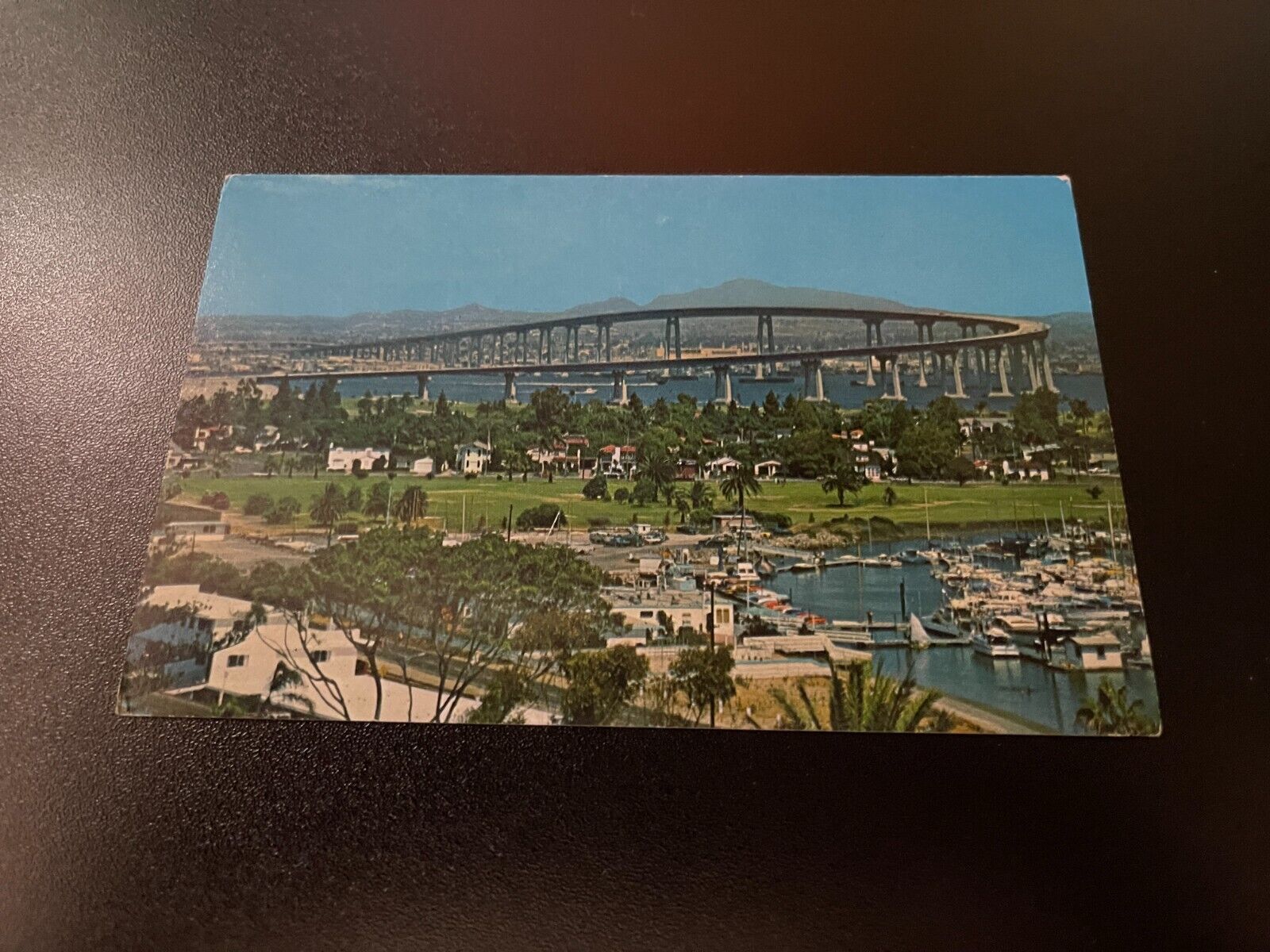 San Diego, California - The San Diego-Coronado Bridge - Vintage Postcard RPPC