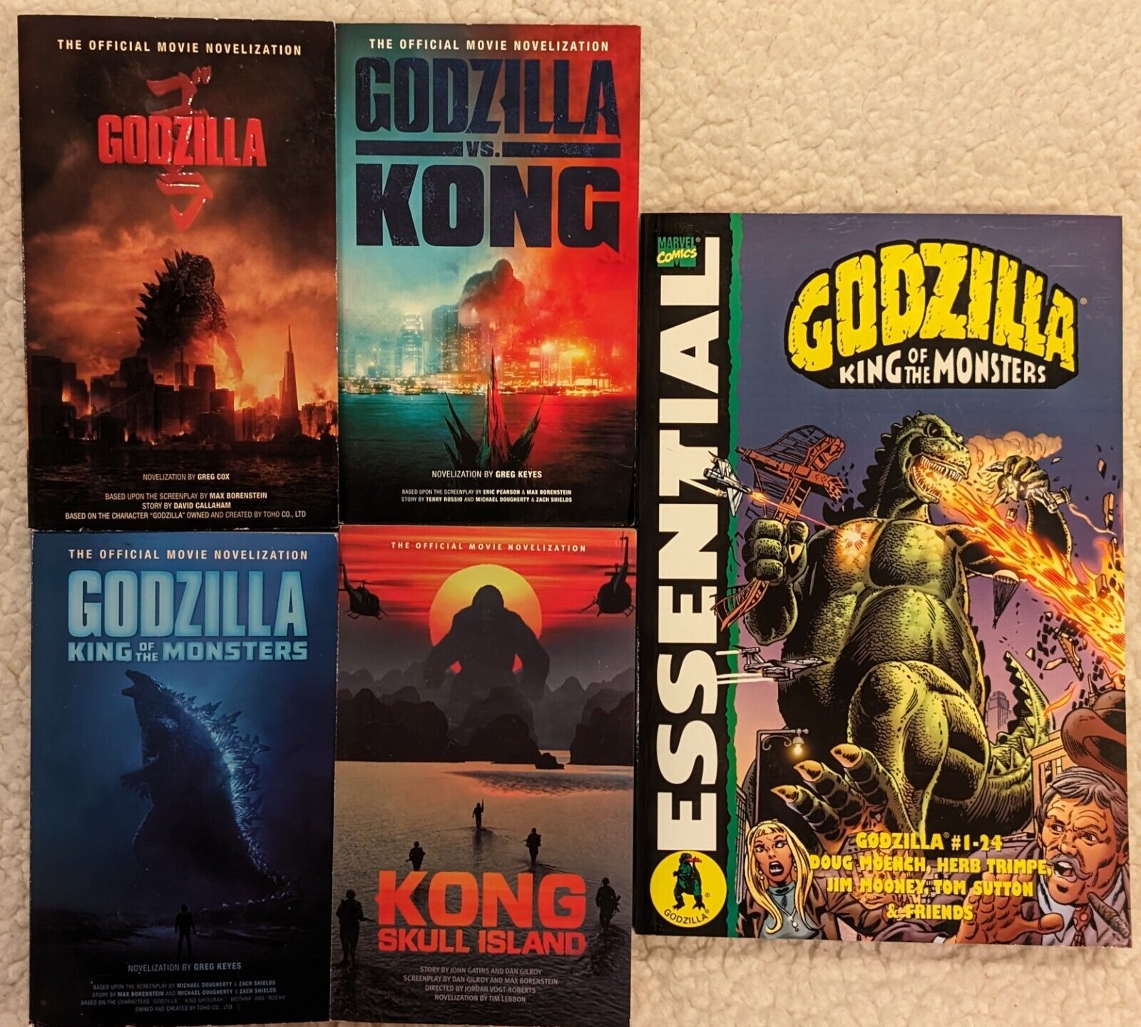 Godzilla Marvel Essentials MonsterVerse King Kong Novelization Paperback PB Lot