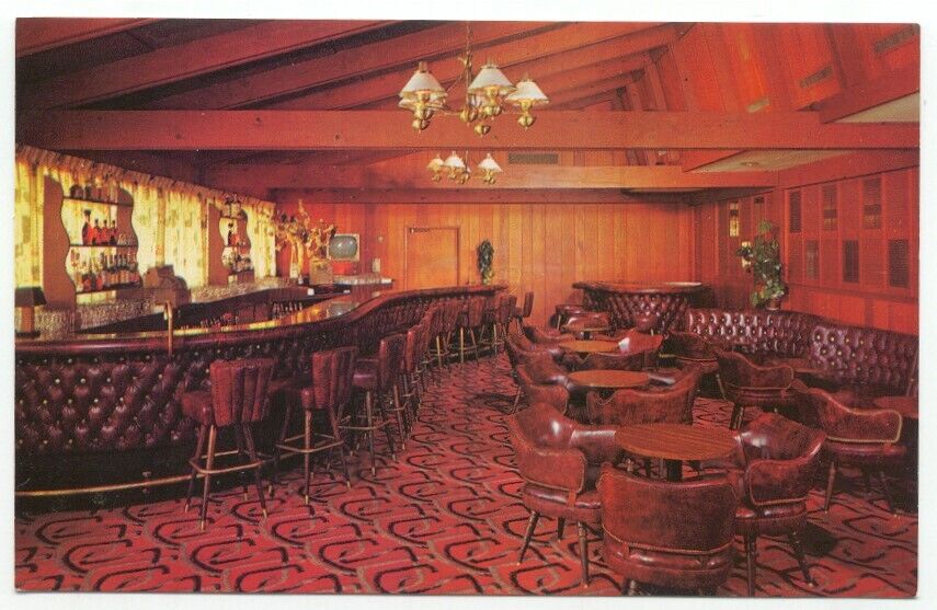 Sacramento CA Cordova Lodge Hotel Lounge Postcard California