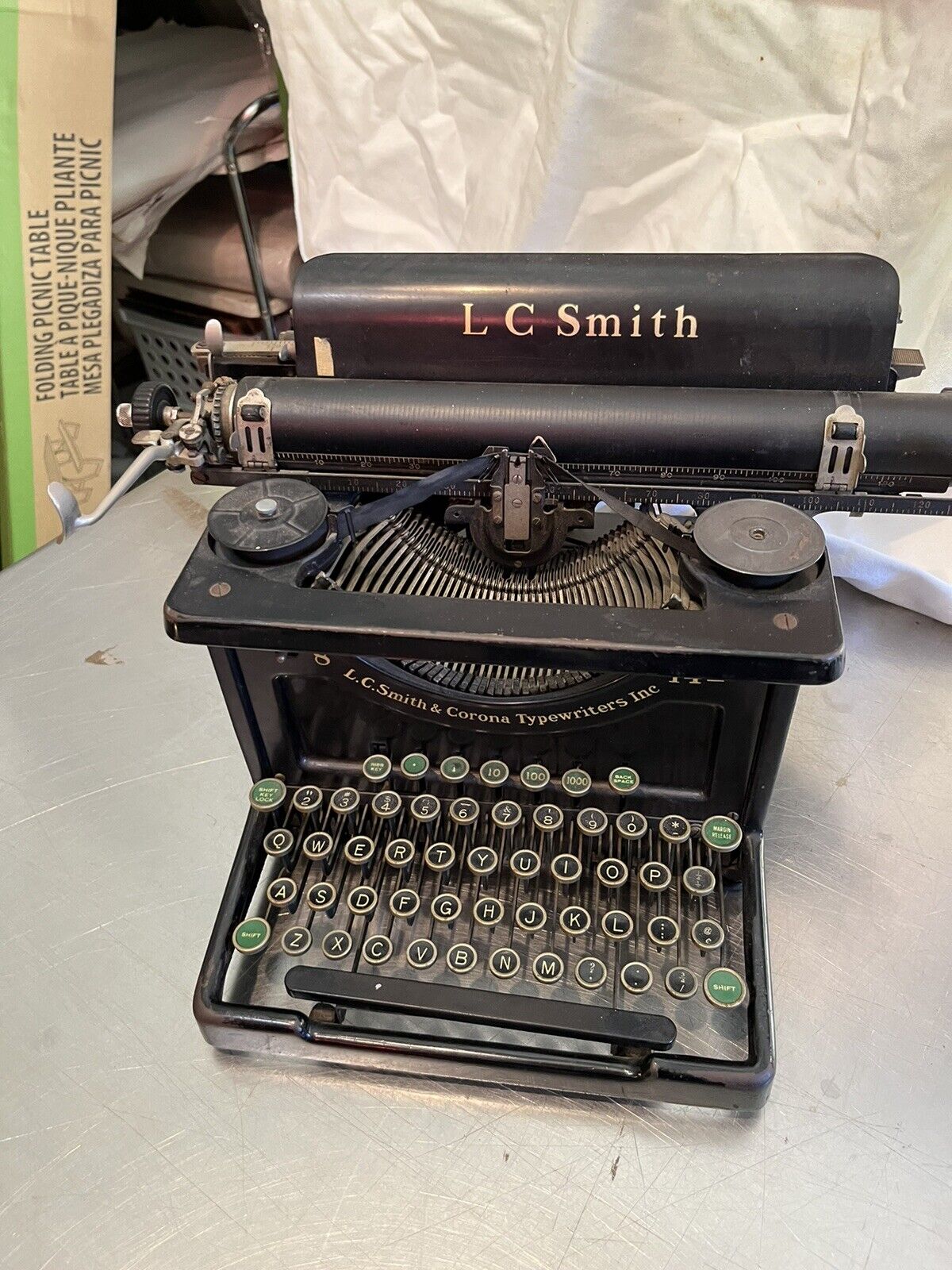 Antique LC SMITH & CORONA Typewriter No. 8  14