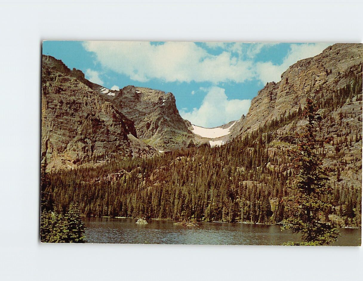 Postcard Loch Vale with Andrews Glacier in View Colorado USA North America