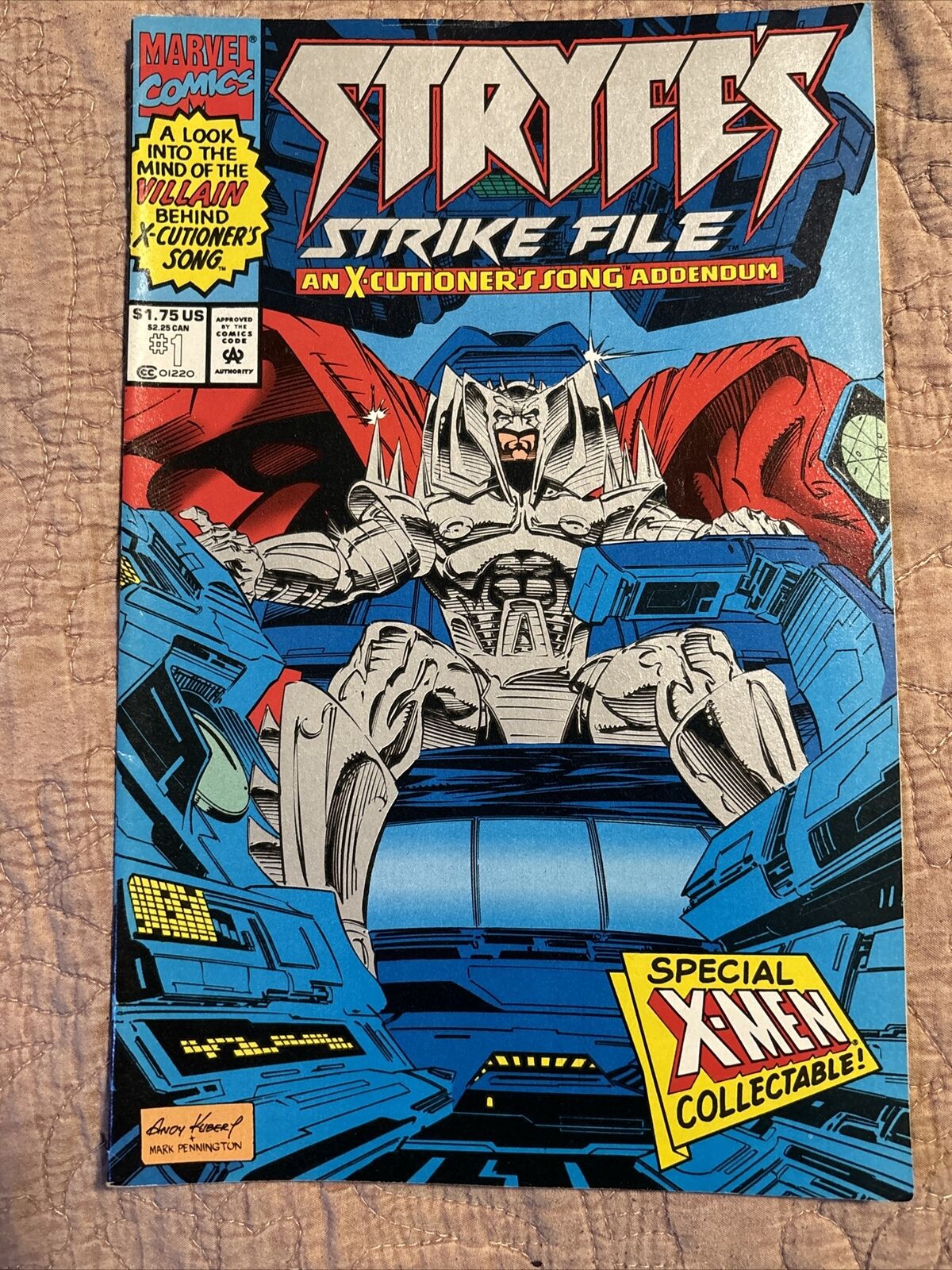 STRYFE\'S STRIKE FILE #1 1993 MARVEL COMIC SPECIAL X-MEN COLLECTABLE ANDY KUBERT