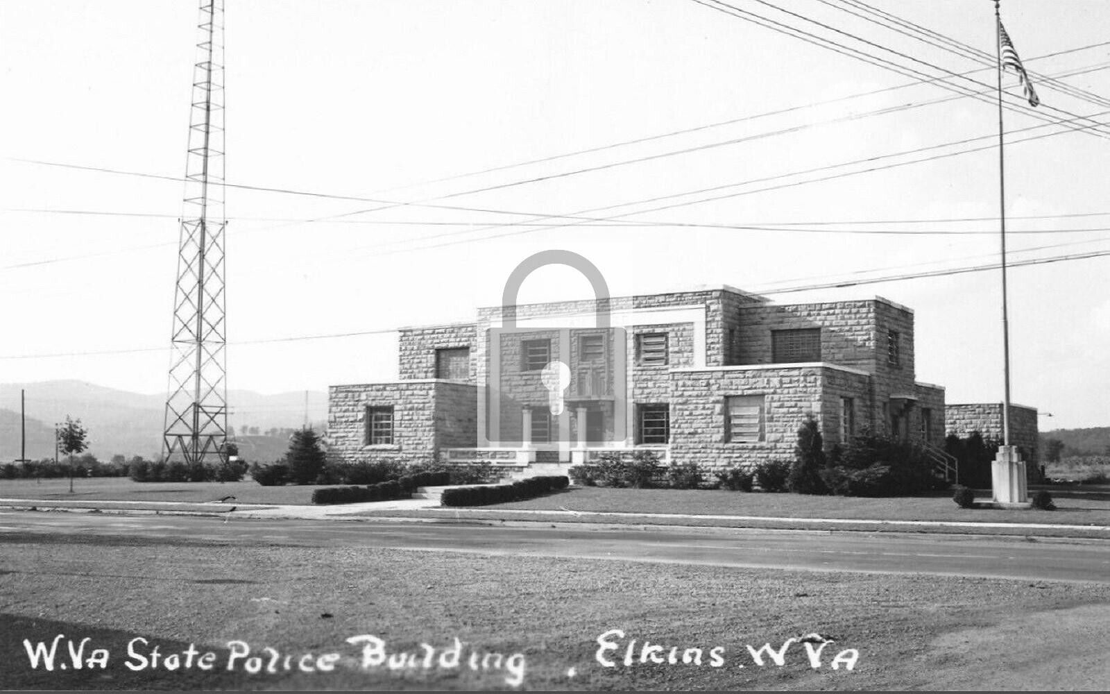 Street View State Police Building Elkins West Virginia WV Reprint Postcard