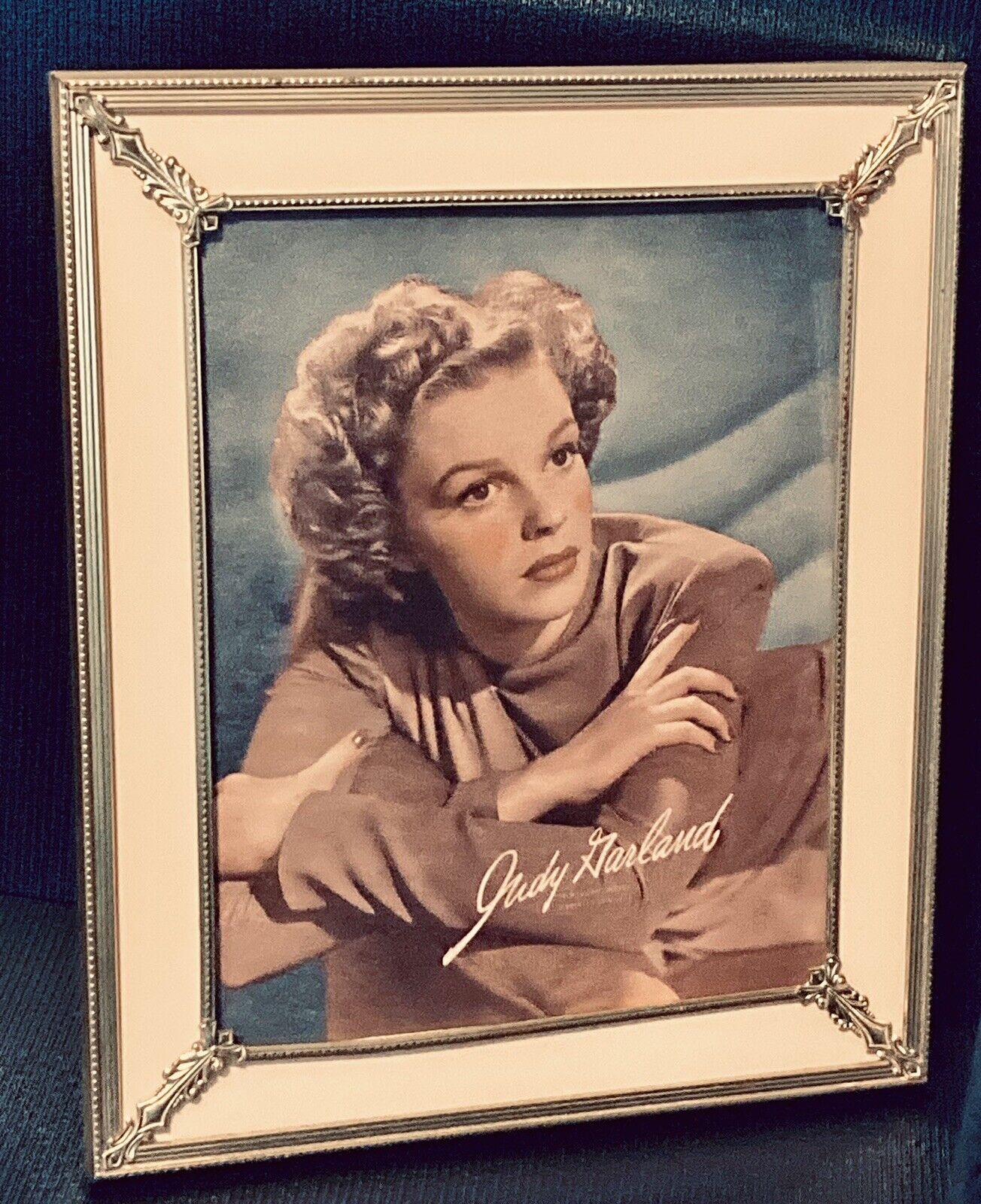 VTG / Antique Picture Frame Hollywood, Art Nouveau Reverse Painted. Judy Garland