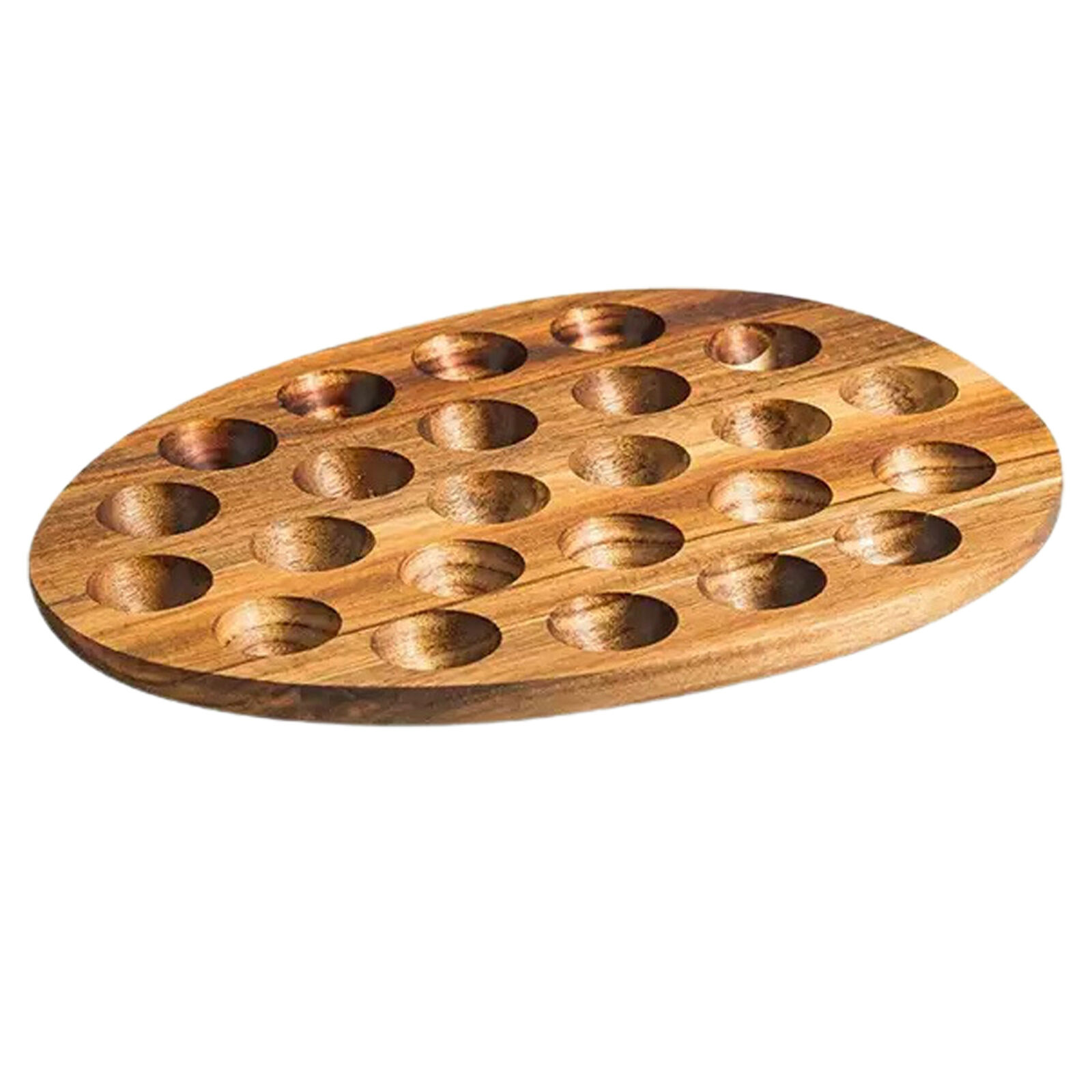 24 Holes Reversible Wood Deviled Egg Platter Deviled Egg Tray