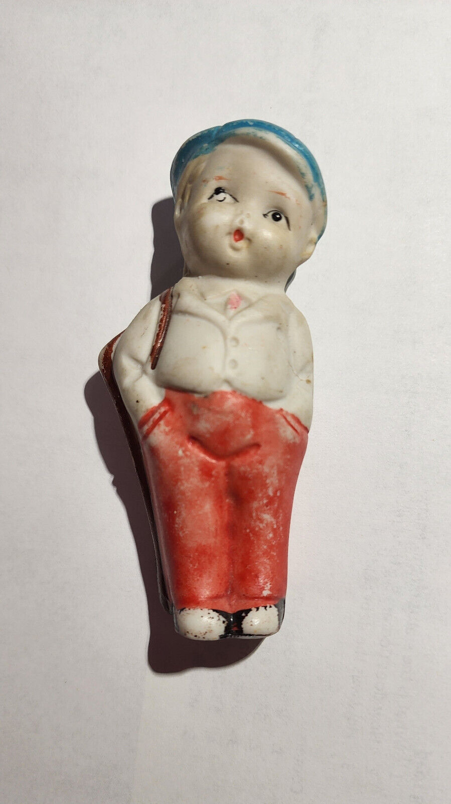 Vintage Hand Painted Porcelain Boy Figurine, Japan