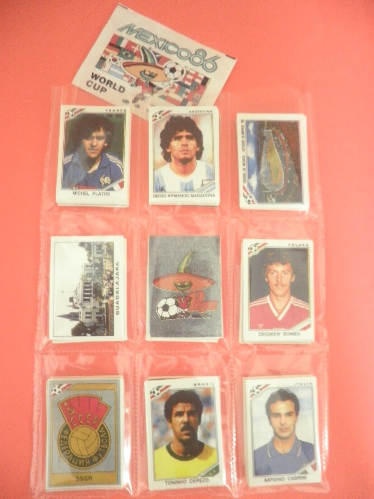  Complete Reproduction Figure Set Stickers Footballers Mexico 86 Panini W. Cup