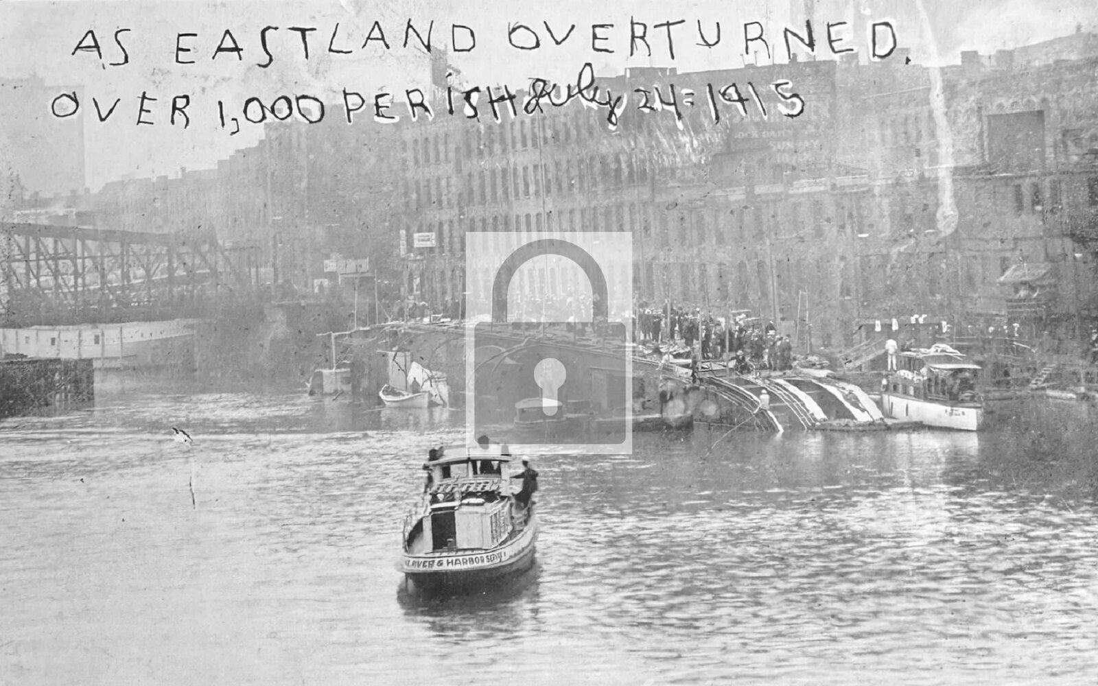 SS Eastland Disaster Harbor Chicago Illinois IL Reprint Postcard