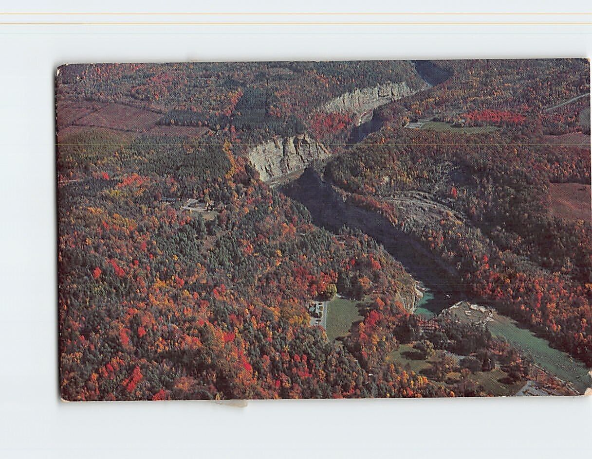 Postcard Letchworth State Park from the air New York USA