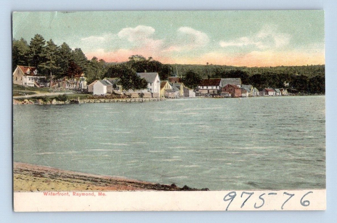 1907. RAYMOND, MAINE. WATERFRONT. POSTCARD 1A36