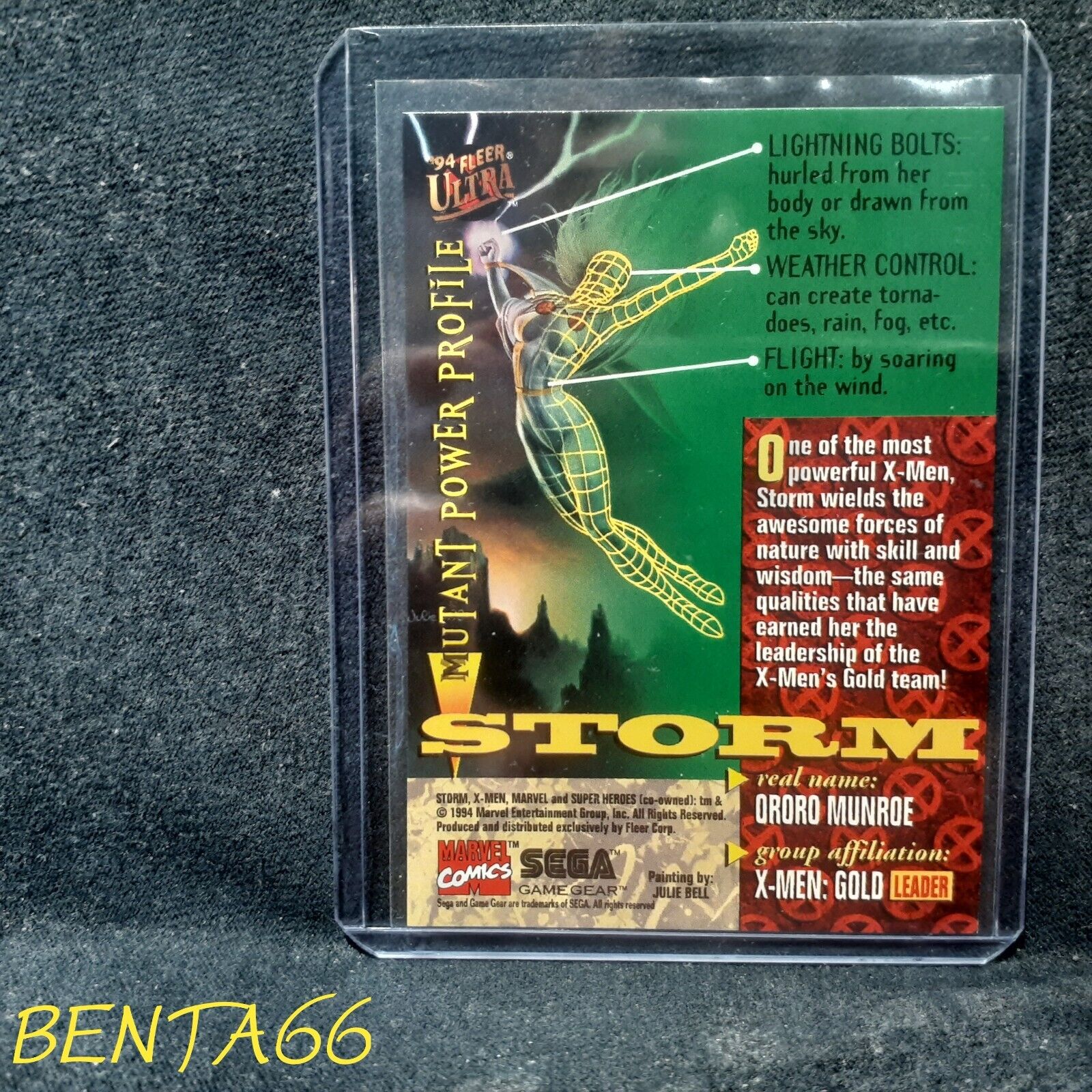 1994 Fleer Ultra X-Men 🔥 Sega Game Gear Storm Promo Card NNO Very Rare