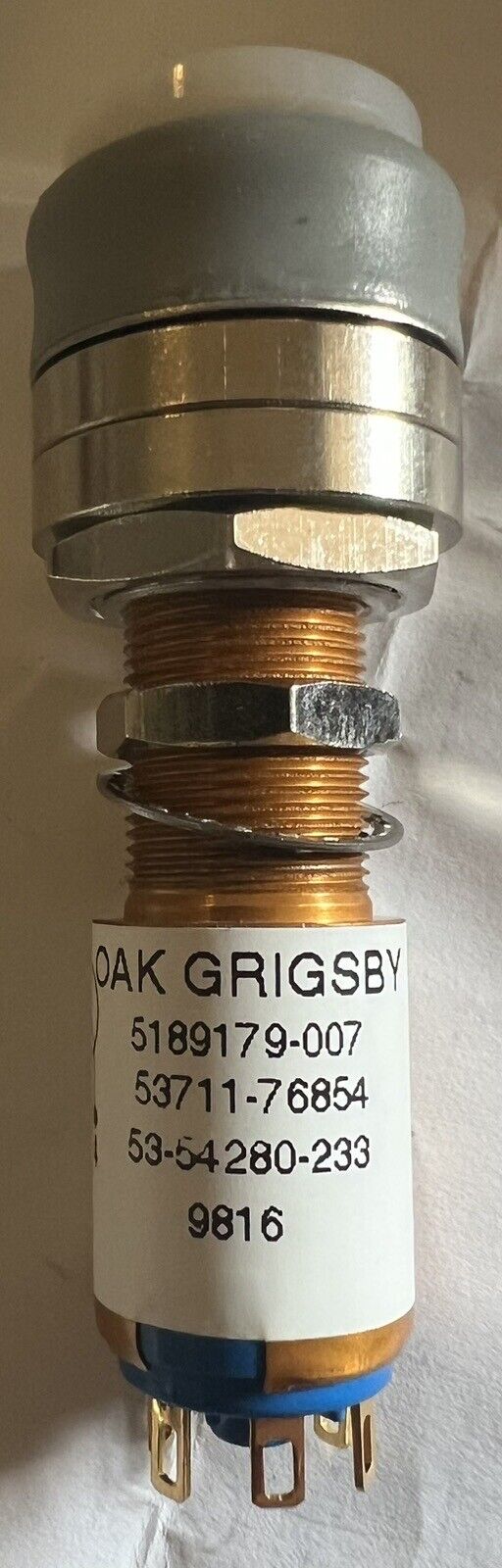 Oak Grigsby Switch 0098-LL-TJ2-4239. NSN: 5930-01-166-7154.
