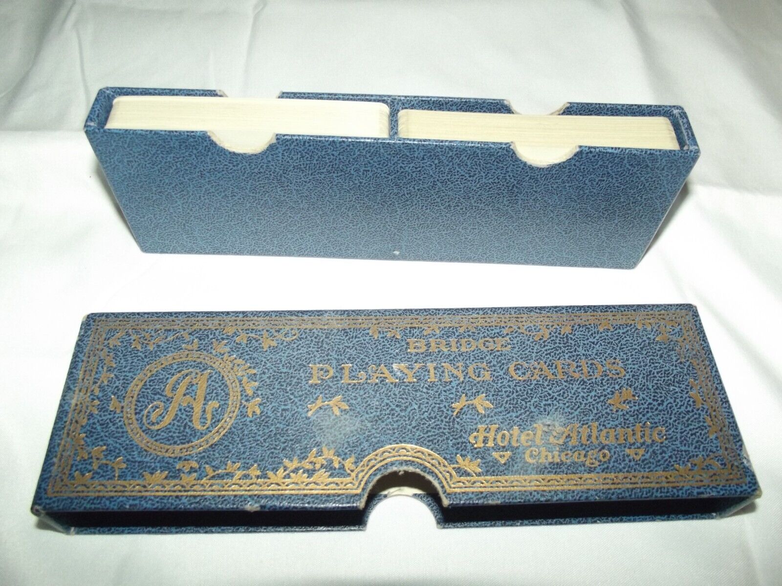 Rare Antique 1915 Atlantic Hotel Chicago Bridge  Cards w/ box . Chicago,