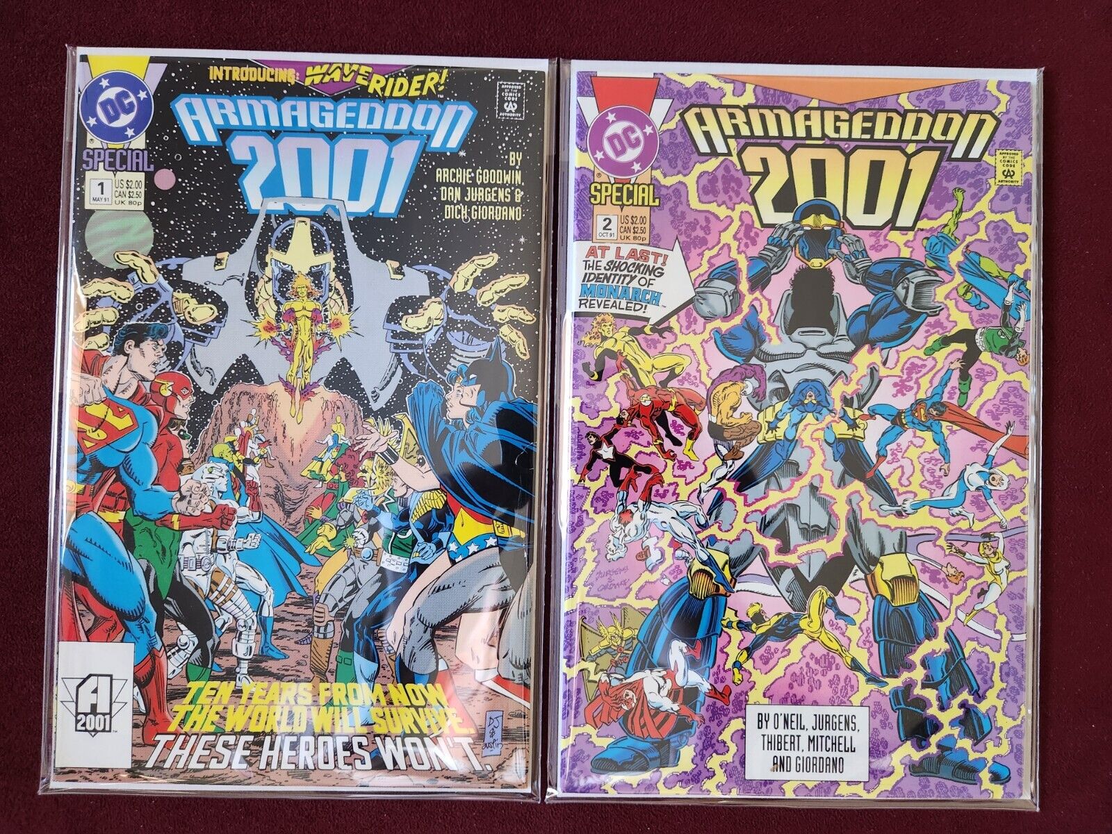 DC Armageddon 2001 1-2, Alien Agenda 1-4, Inferno 1-4 Complete Sets Series Comic