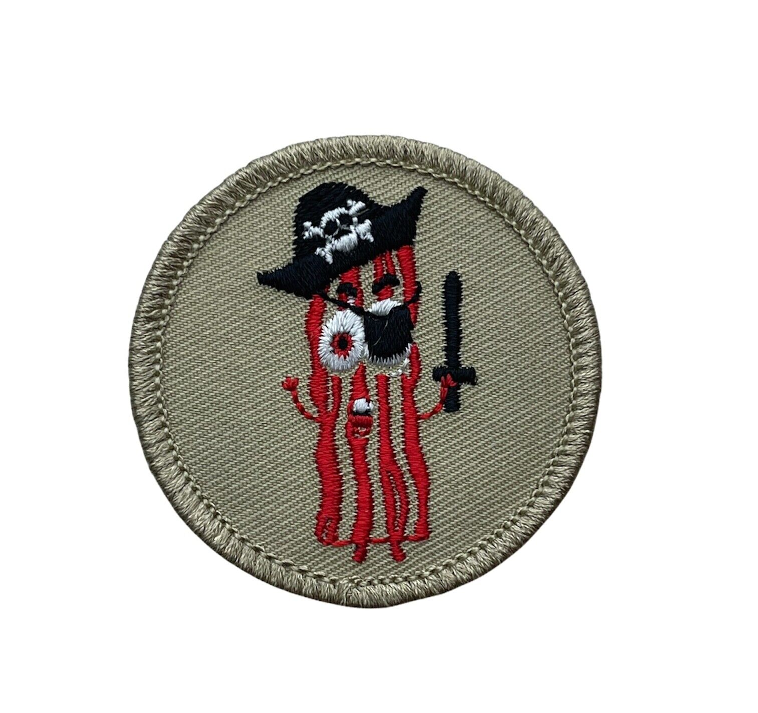 BSA Licensed Bacon Pirate Patrol Badge Boy Scout 2 inch Patch AVAQ0271 F6D9M