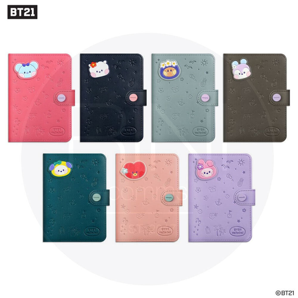 BTS BT21 Official Authentic Goods minini Leather Patch Passport Cover VACANCE