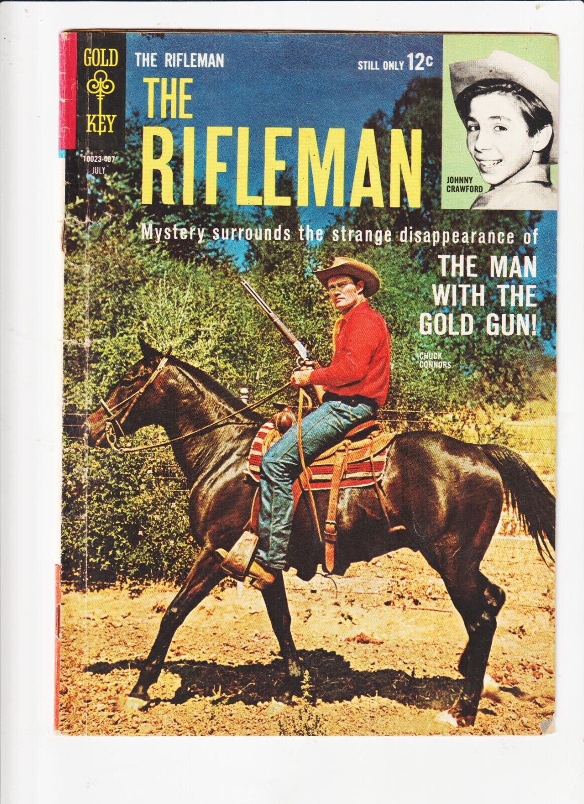 THE RIFLEMAN COMICS /19 CHUCK CONNERS, WESTERN  PHOTO COVER/ GOLDEN RIFLE