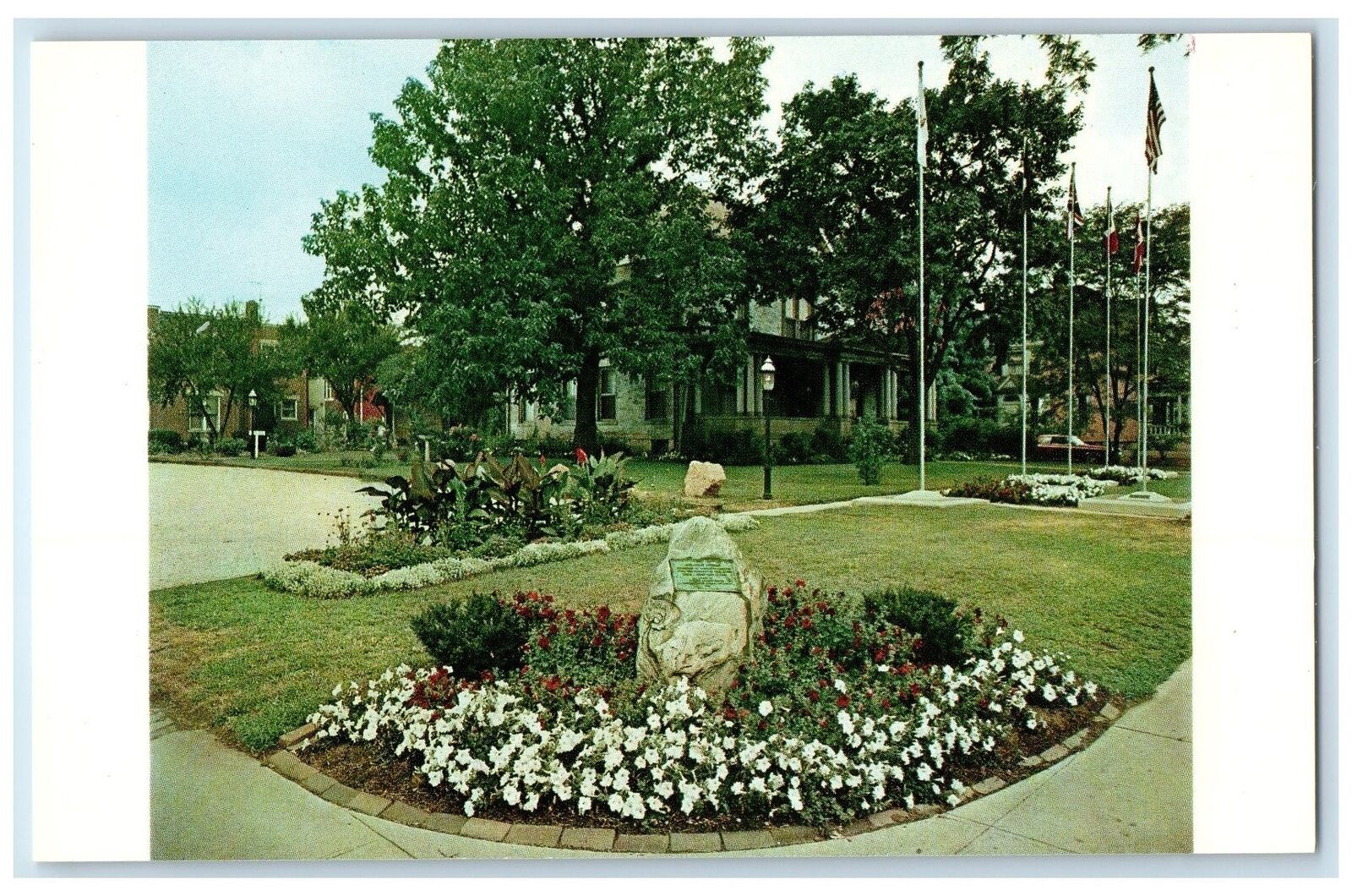 c1950\'s Vermilion County Museum Building Landscape Danville Illinois IL Postcard