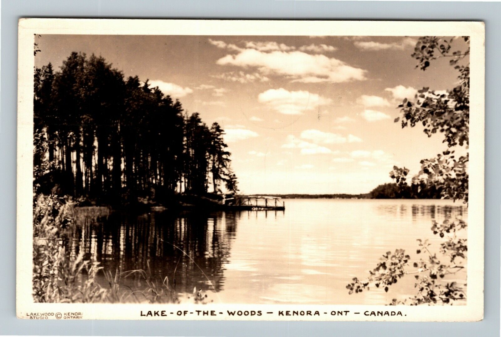 RPPC Kenora ON-Ontario Canada, Lake Of The Woods, Real Photo c1944 Postcard