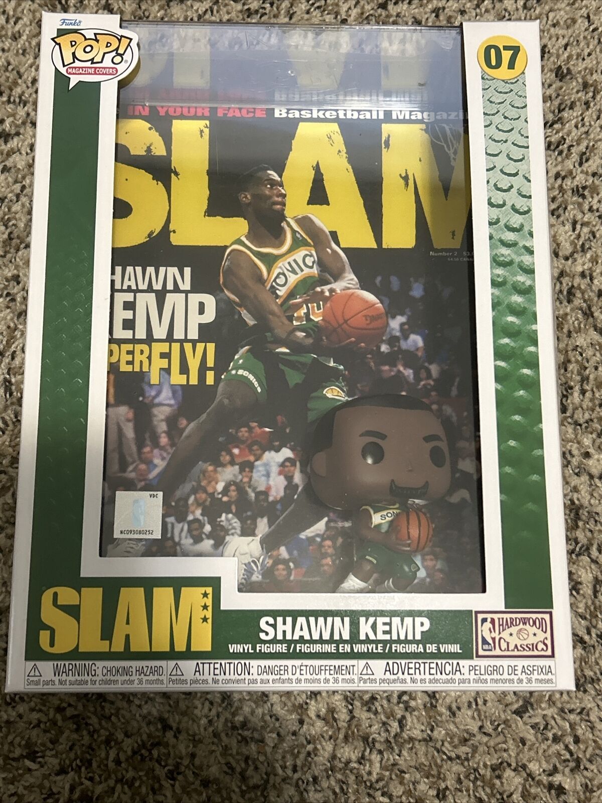 Funko Pop Slam Cover with Case: Shawn Kemp #07