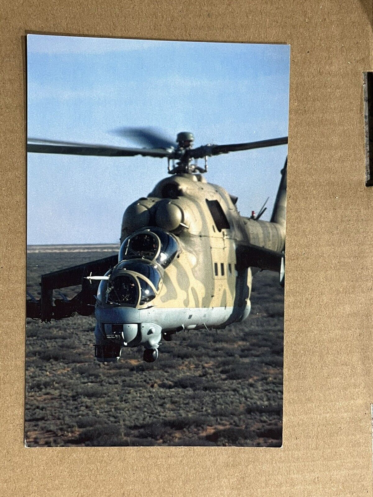 Postcard Military Mi-24 Hind Attack Training Helicopter Russian