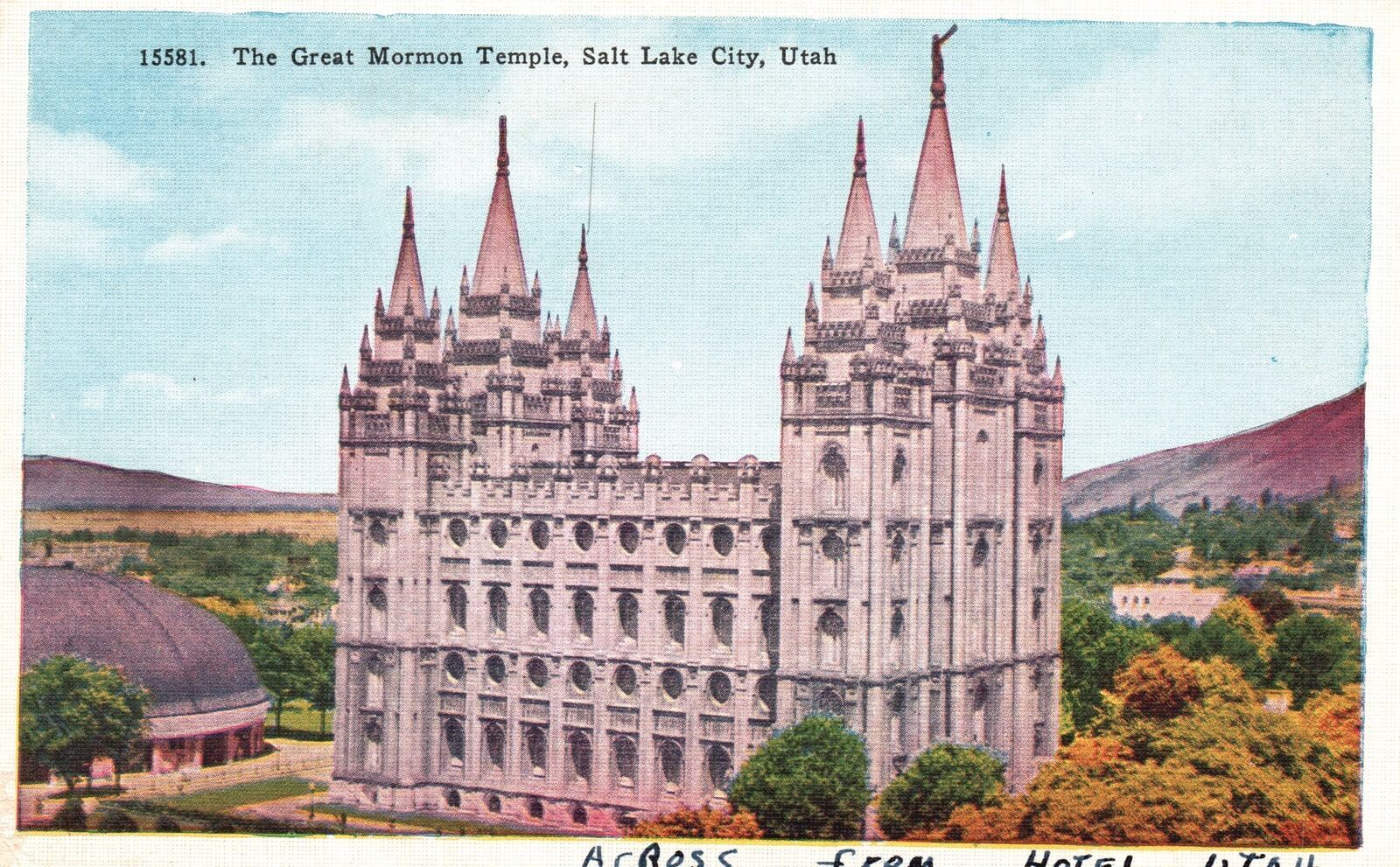 The Great Mormon Temple Building, Salt Lake City Utah UT Vintage Postcard