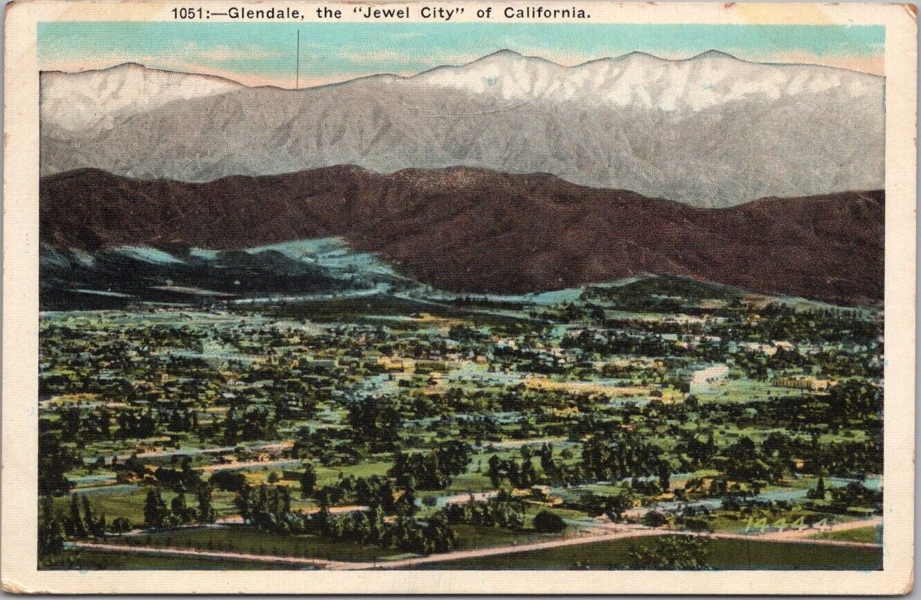 1923 GLENDALE, California Postcard \