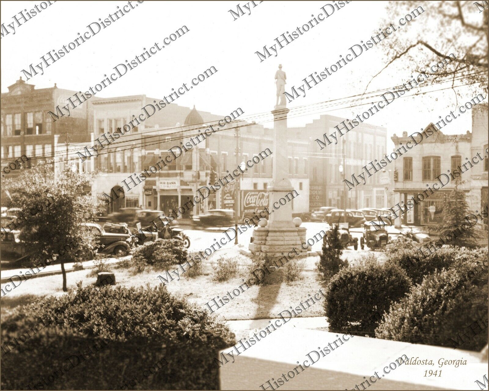 Valdosta, GA Georgia 1941 Historic Sepia Photo 8x10 Photo RP 