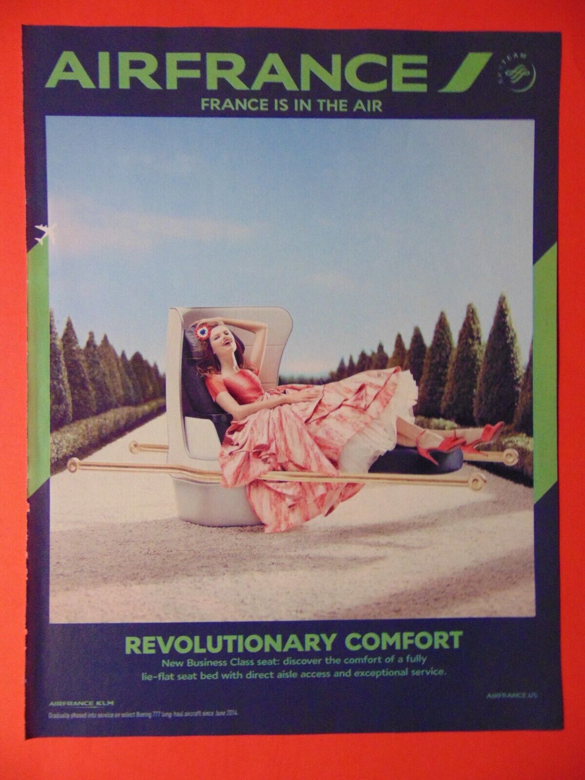 2015 AIR FRANCE France is in the Air Revolutionary Comfort  print ad