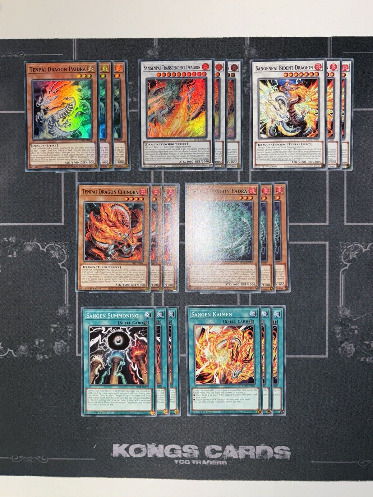 Yu-Gi-Oh Tenpai Dragon Complete Deck Core 21 Cards LEDE-EN