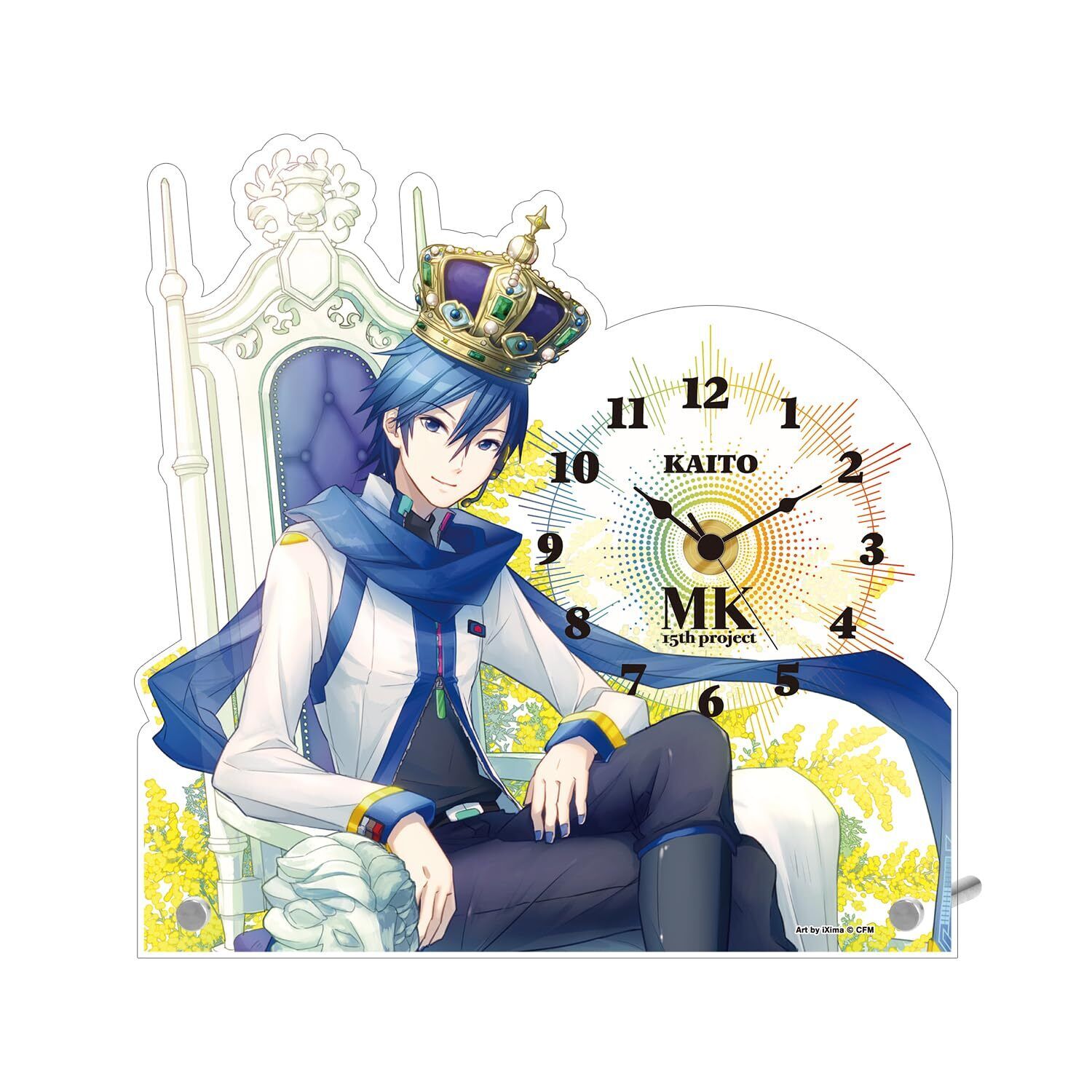 MK15th project KAITO Online Concert Commemoration Acrylic Stand Clock 20cm×20cm