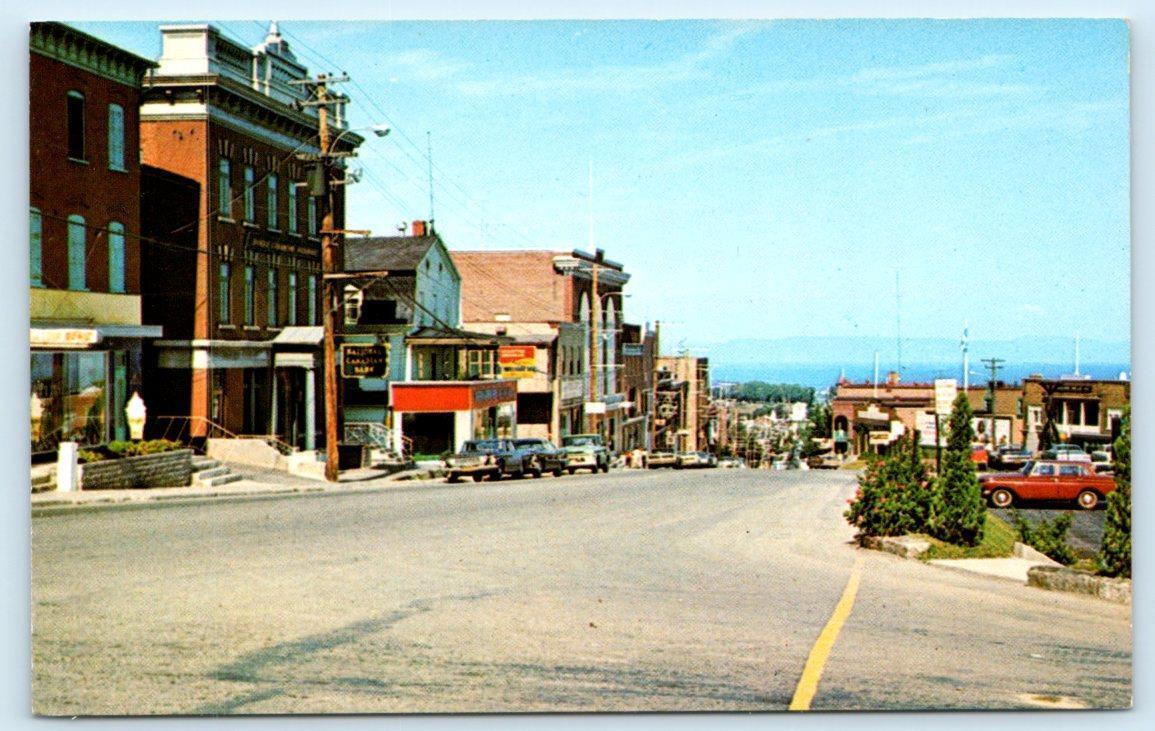RIVIERE du LOUP, Quebec Canada ~ RUE LaFONTAINE Street Scene c1960s  Postcard