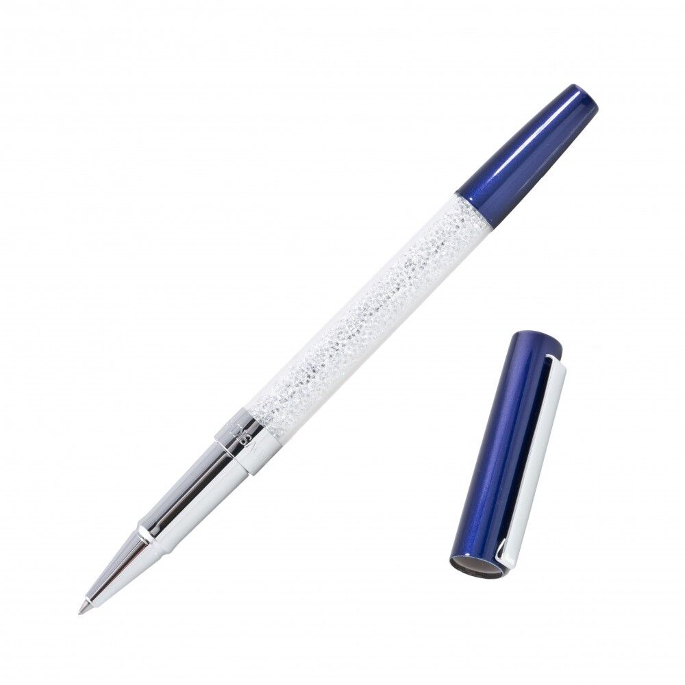 Swarovski Crystal Stardust Rollerball Pen, Blue -5281116 New