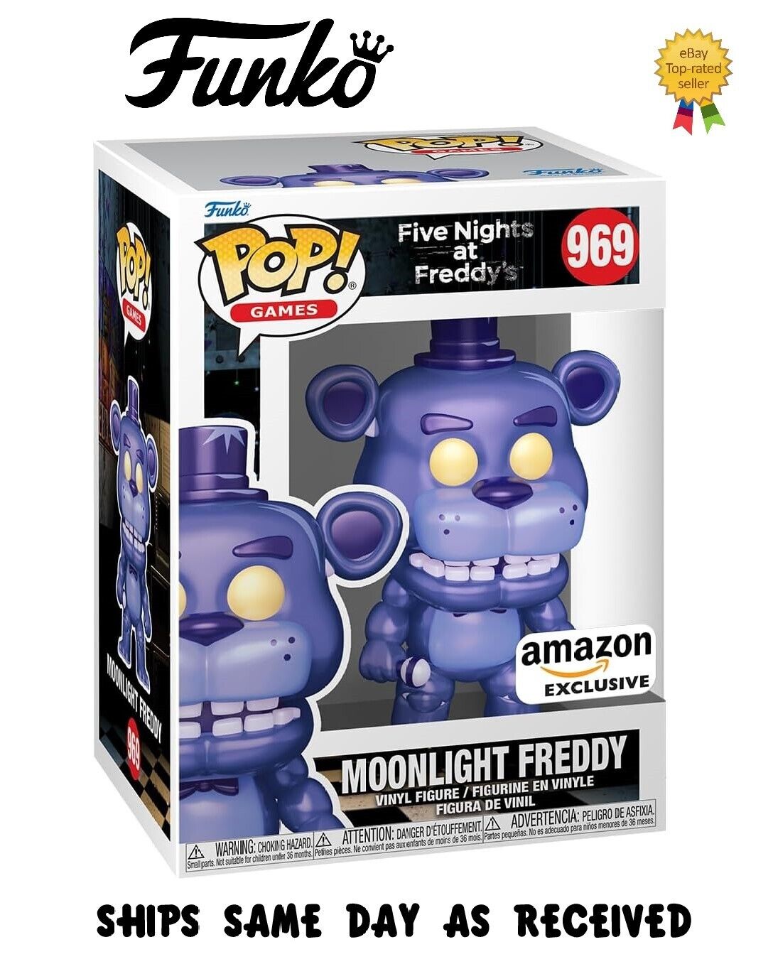 PRESALE Funko POP Five Nights At Freddy\'s Moonlight Freddy #969 Exclusive NEW 🌕