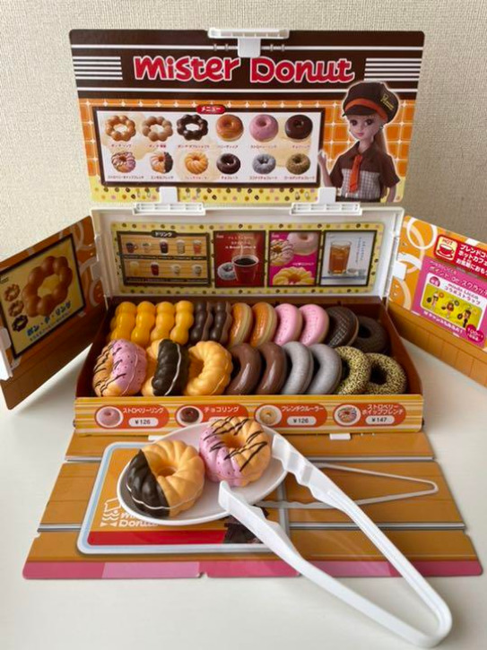 TAKARA TOMY Rika-chan Mr. Donut Plaything Set 23 pieces of donuts used