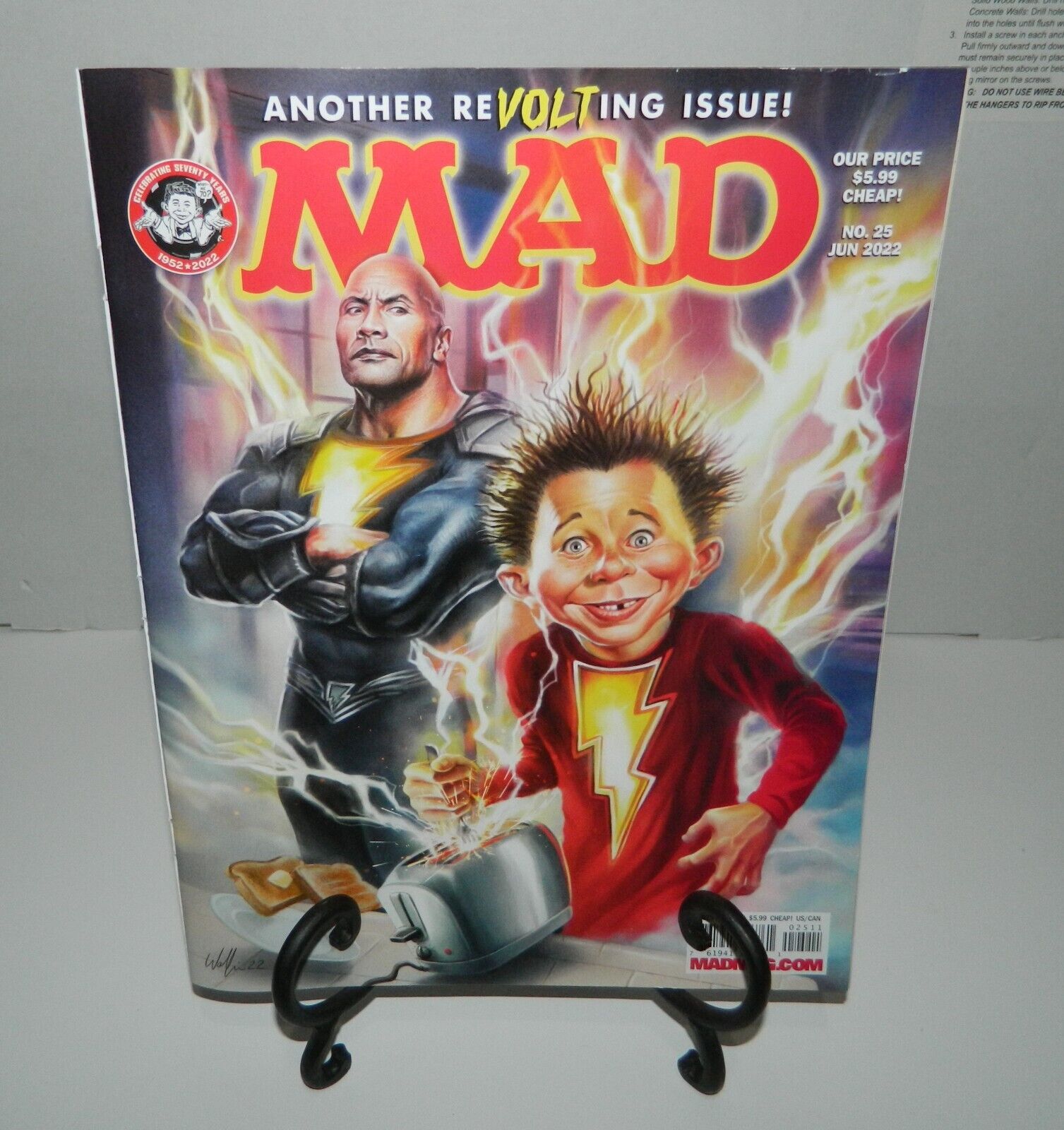 MAD Magazine #25 June 2022 BLACK ADAM Cover