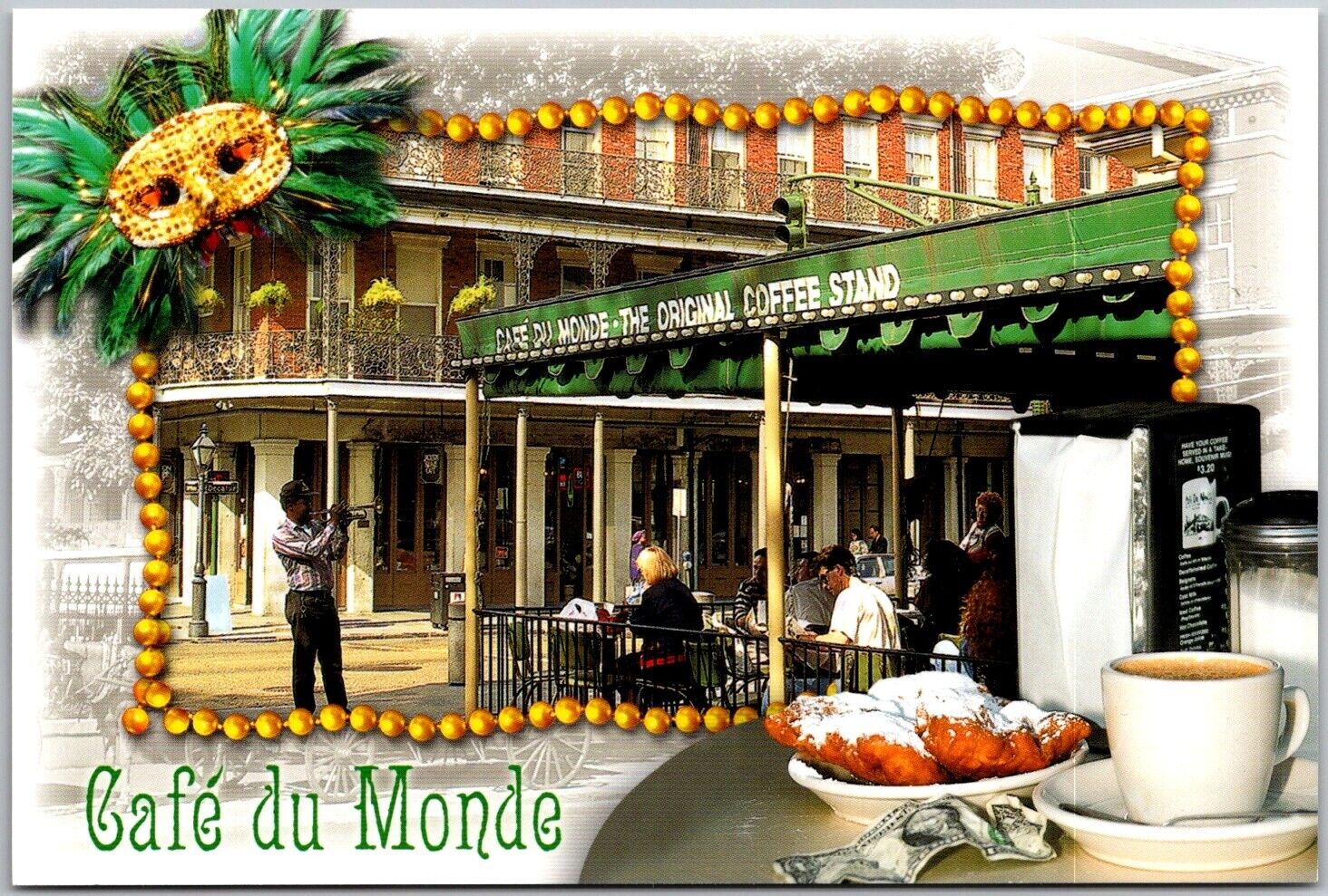 Postcard: Café du Monde - Original Coffee Stand, Rich Creole Coffee & Beign A166
