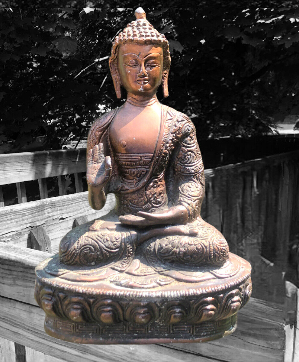 Vintage bronze buddha statue