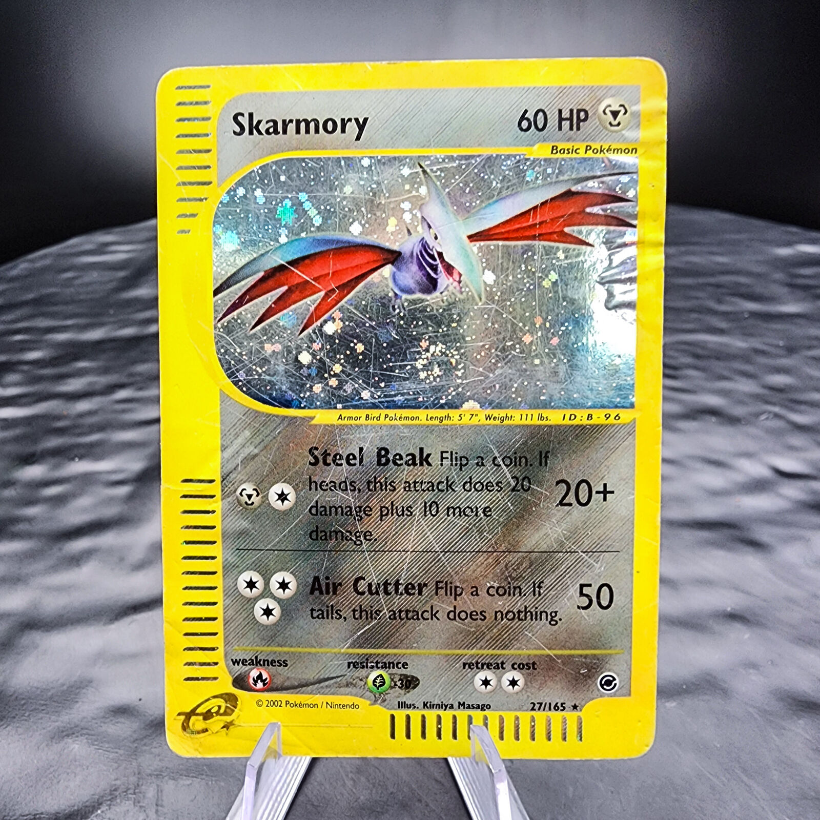 Pokemon Skarmory 60HP 27/165 E Reader Card MP, Rare Holo, Collectible 🌟🎴