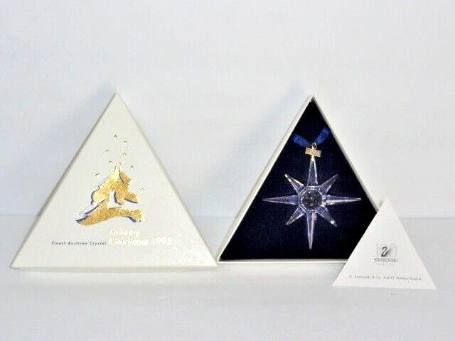 Swarovski Crystal 1995 Snowflake Ornament w/ COA & Box