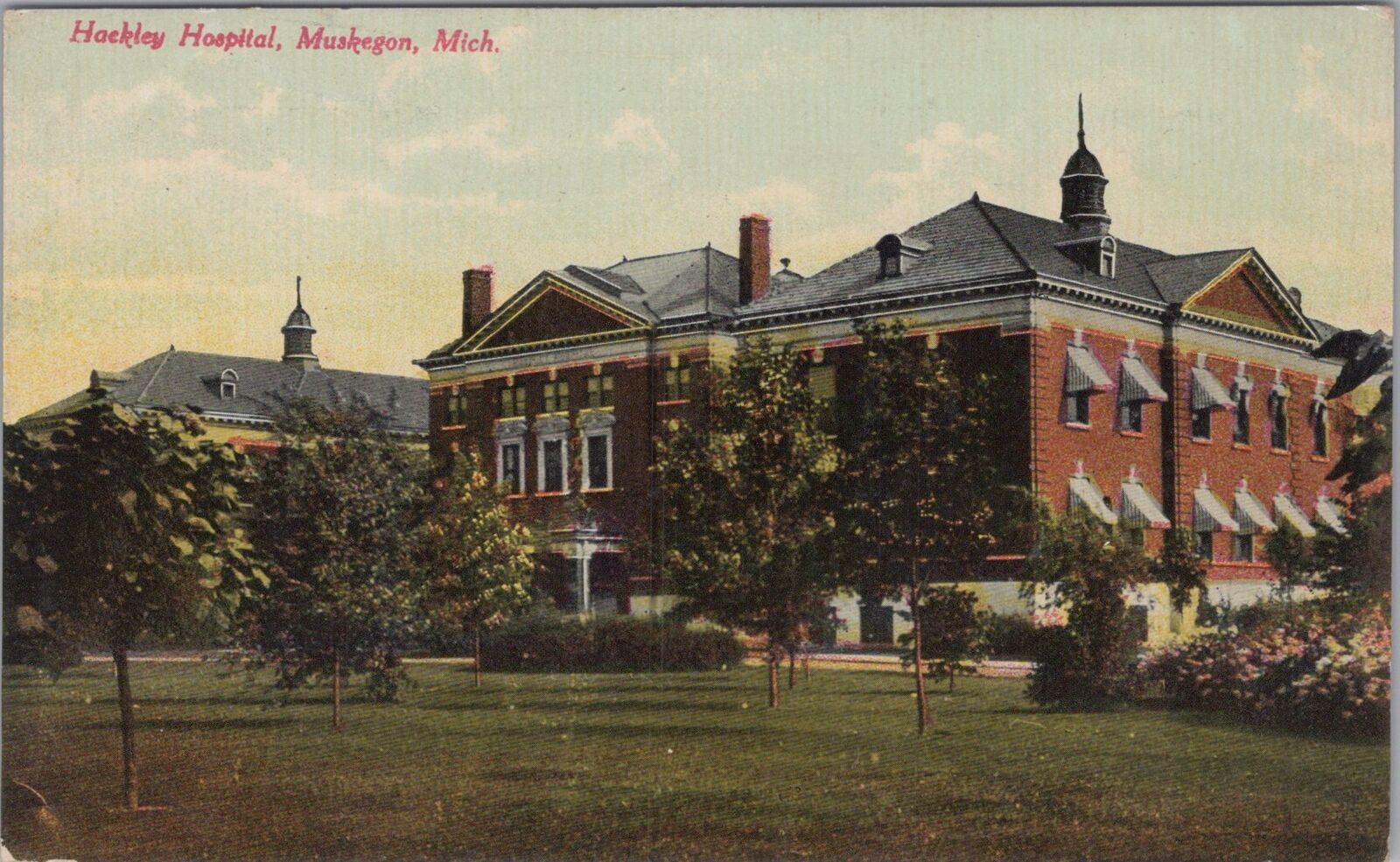 Hackley Hospital, Muskegon Michigan Unposted Postcard