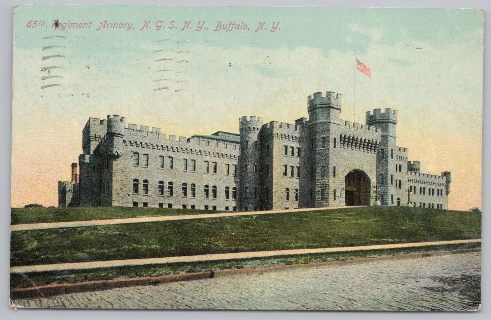 Buffalo New York~65th Regiment Armory~PM 1909~Castle Architecture~Vintage PC