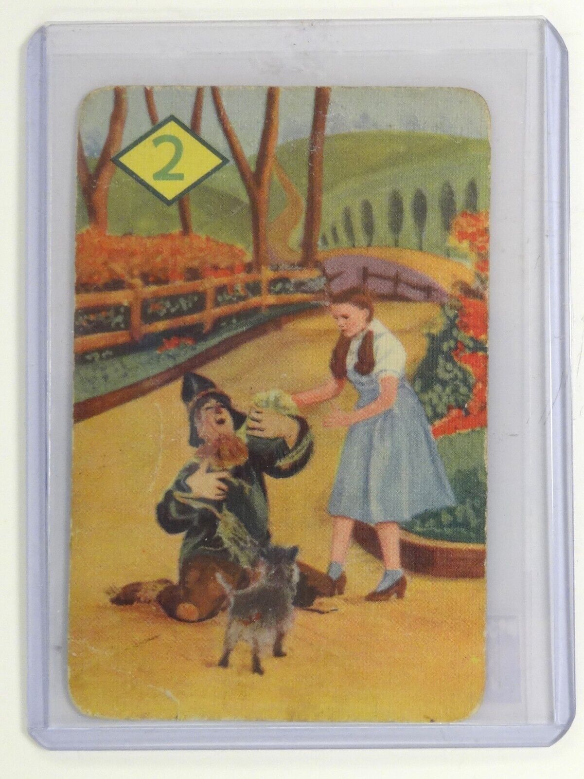 WIZARD OF OZ VINTAGE 1940 CASTELL CARD #2 DOROTHY AND SCARECROW