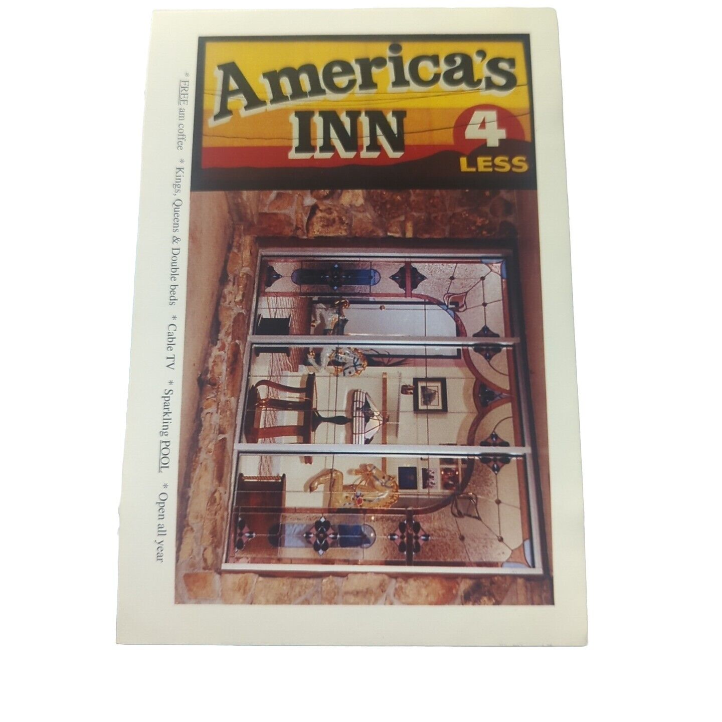 Postcard America\'s Inn 4 Less Branson Missouri MO Highway 76 Hotel Motel 12.2.50